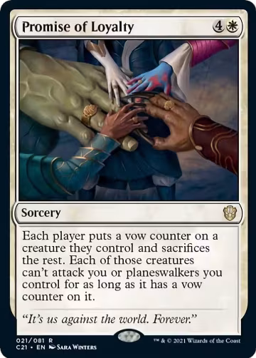 Promise of Loyalty (21), Commander 2021 — Magic card price