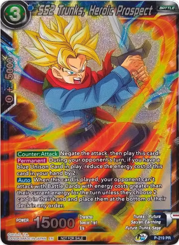 SS2 Trunks, Heroic Prospect (Player's Choice) (P-219), Promotion Cards — DB Super card price