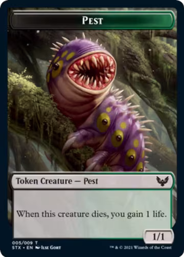 Pest Token (5), Strixhaven: School of Mages — Magic card price