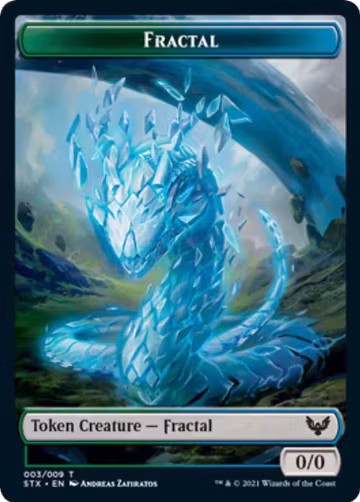 Fractal (3) // Inkling (4) Double-sided Token (3 // 4), Strixhaven: School of Mages — Magic card price