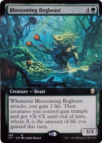 Blossoming Bogbeast (Extended Art) (386), Commander 2021 — Magic card price