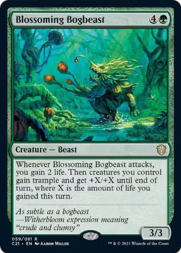 Blossoming Bogbeast (59), Commander 2021 — Magic card price