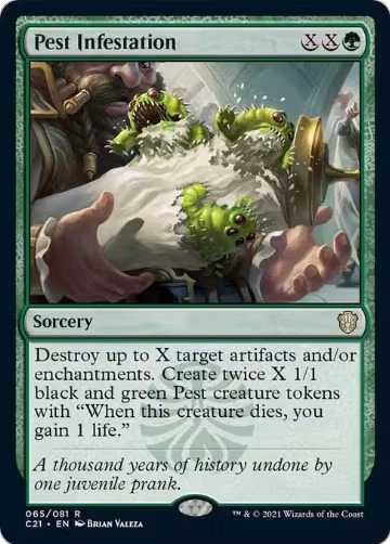 Pest Infestation (65), Commander 2021 — Magic card price