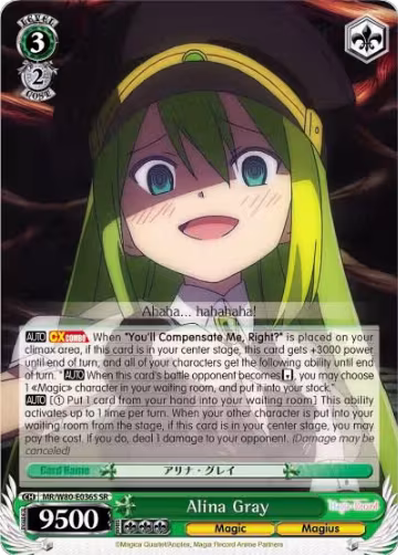 Alina Gray (SR) (MR/W80-E036S SR), Magia Record: Puella Magi Madoka Magica [Side Story] (Anime) — Weiß Schwarz card price