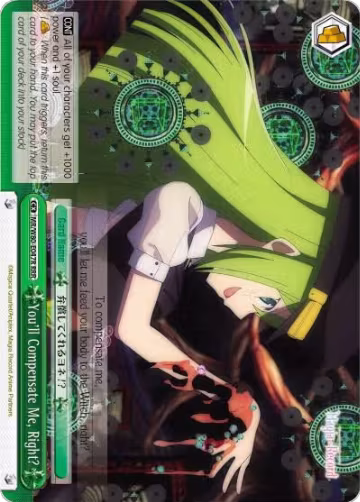 You'll Compensate Me, Right? (RRR) (MR/W80-E047R RRR), Magia Record: Puella Magi Madoka Magica [Side Story] (Anime) — Weiß Schwarz card price