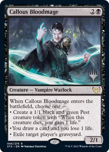 Callous Bloodmage (66), Promo Pack: Strixhaven — Magic card price