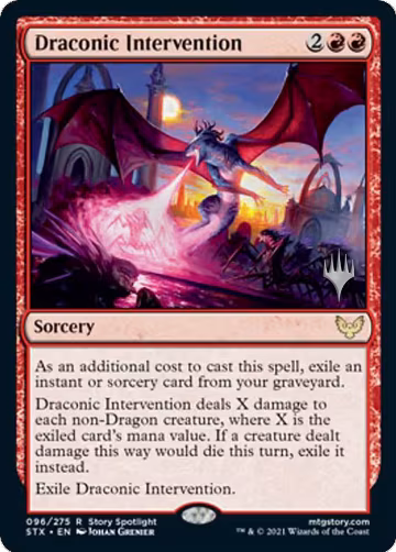Draconic Intervention (96), Promo Pack: Strixhaven — Magic card price