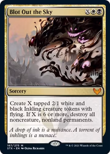 Blot Out the Sky (167), Promo Pack: Strixhaven — Magic card price