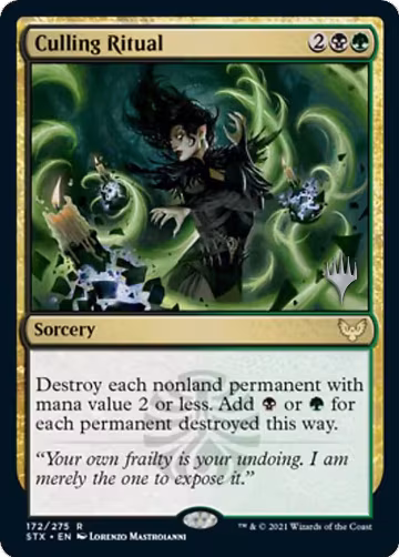 Culling Ritual (172), Promo Pack: Strixhaven — Magic card price