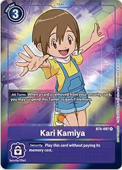 Kari Kamiya (Box Topper) (BT4-097 R), Great Legend — Digimon card price