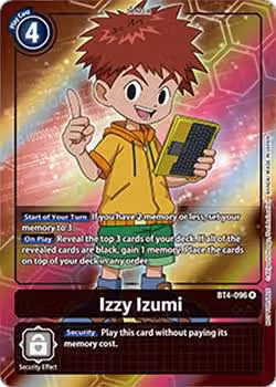 Izzy Izumi (Box Topper) (BT4-096 R), Great Legend — Digimon card price