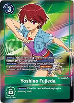 Yoshino Fujieda (Box Topper) (BT4-095 R), Great Legend — Digimon card price
