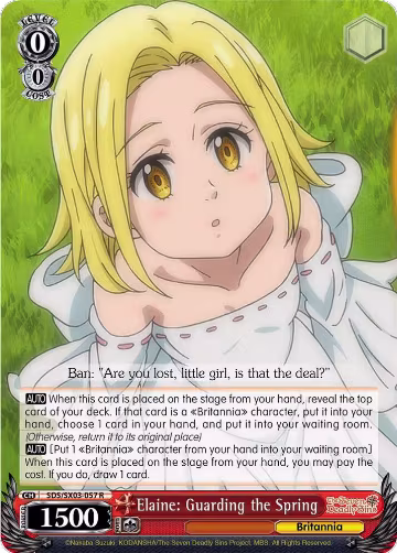 Elaine: Guarding the Spring (SDS/SX03-057 R), The Seven Deadly Sins — Weiß Schwarz card price