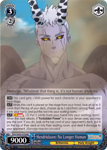 Hendrickson: No Longer Human (SDS/SX03-078 RR), The Seven Deadly Sins — Weiß Schwarz card price