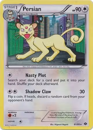 Persian - 81/99 (Cosmos Holo) (081/099), Blister Exclusives — Pokémon card price
