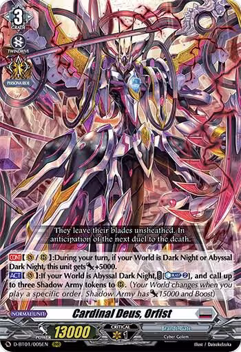 Cardinal Deus, Orfist (D-BT01/005EN), D-BT01: Genesis of the Five Greats — Vanguard card price