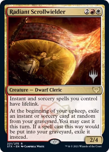 Radiant Scrollwielder (221), Promo Pack: Strixhaven — Magic card price