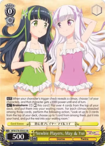 Newbie Players, May & Yui (SR) (BFR/S78-E005S SR), I Don't Want to Get Hurt, so I'll Max Out My Defense — Weiß Schwarz card price