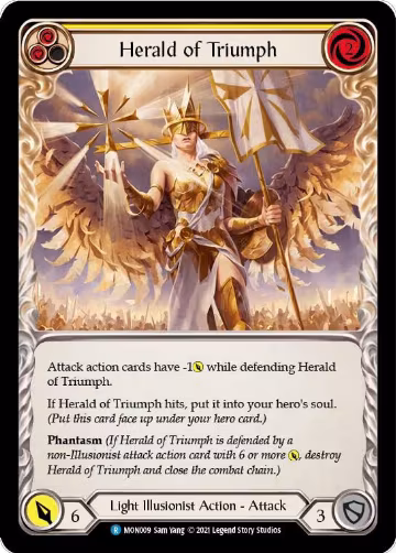 Herald of Triumph (Yellow) (MON009), Monarch — Flesh & Blood card price