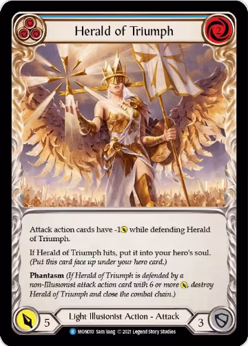 Herald of Triumph (Blue) (MON010), Monarch — Flesh & Blood card price