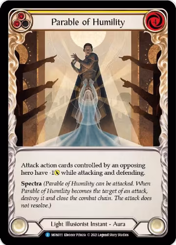 Parable of Humility (MON011), Monarch — Flesh & Blood card price