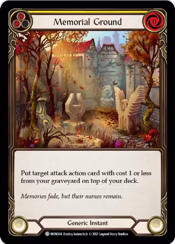 Memorial Ground (Yellow) (MON304), Monarch — Flesh & Blood card price