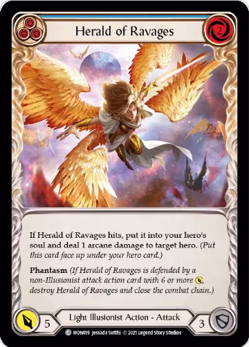 Herald of Ravages (Blue) (MON019), Monarch — Flesh & Blood card price