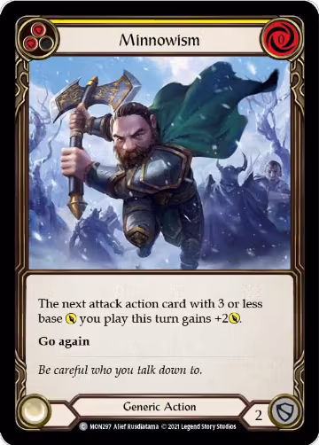 Minnowism (Yellow) (MON297), Monarch — Flesh & Blood card price
