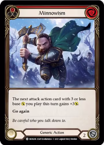 Minnowism (Red) (MON296), Monarch — Flesh & Blood card price