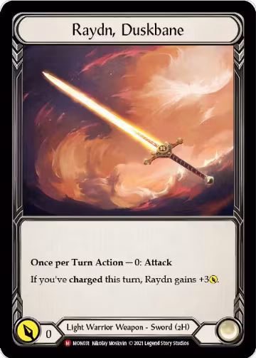 Raydn, Duskbane (MON031), Monarch — Flesh & Blood card price