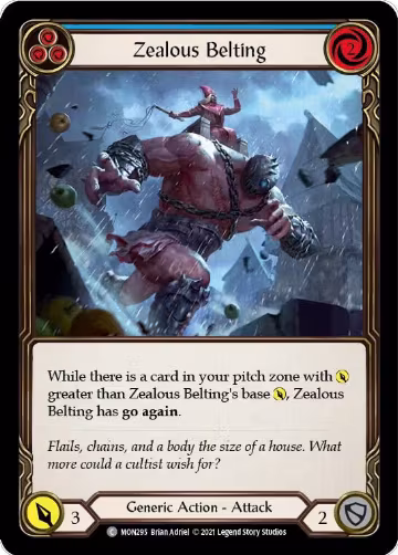 Zealous Belting (Blue) (MON295), Monarch — Flesh & Blood card price