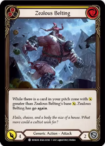 Zealous Belting (Yellow) (MON294), Monarch — Flesh & Blood card price
