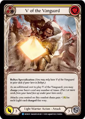 V of the Vanguard (MON035), Monarch — Flesh & Blood card price