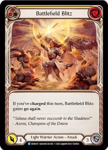 Battlefield Blitz (Yellow) (MON037), Monarch — Flesh & Blood card price