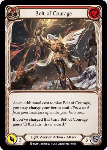 Bolt of Courage (Red) (MON042), Monarch — Flesh & Blood card price