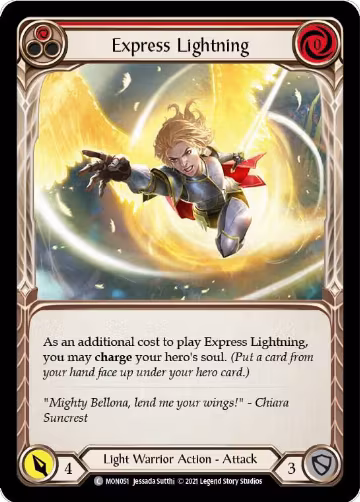 Express Lightning (Red) (MON051), Monarch — Flesh & Blood card price