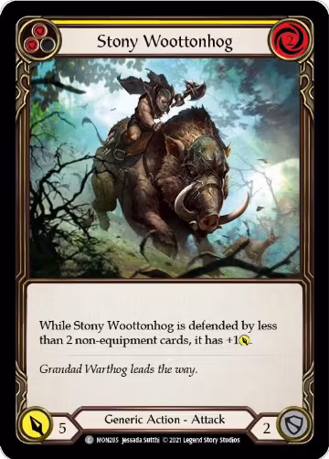 Stony Woottonhog (Yellow) (MON285), Monarch — Flesh & Blood card price