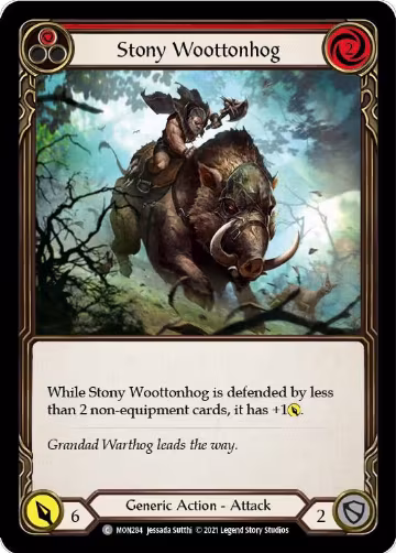 Stony Woottonhog (Red) (MON284), Monarch — Flesh & Blood card price