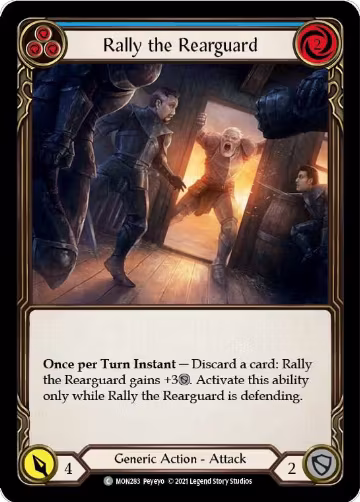 Rally the Rearguard (Blue) (MON283), Monarch — Flesh & Blood card price