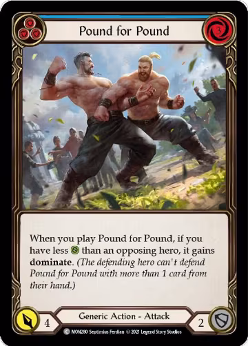 Pound for Pound (Blue) (MON280), Monarch — Flesh & Blood card price