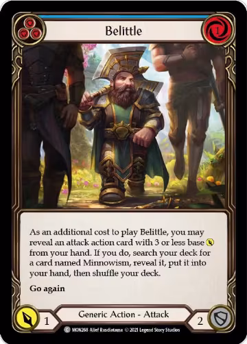 Belittle (Blue) (MON268), Monarch — Flesh & Blood card price