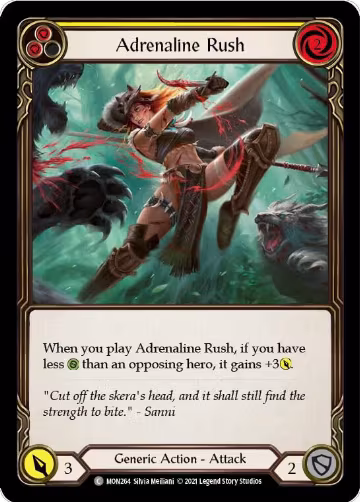 Adrenaline Rush (Yellow) (MON264), Monarch — Flesh & Blood card price