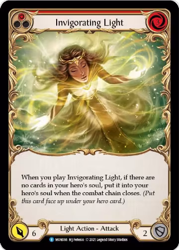 Invigorating Light (Red) (MON066), Monarch — Flesh & Blood card price