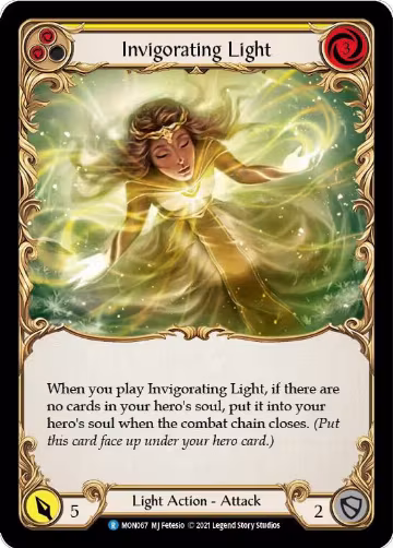 Invigorating Light (Yellow) (MON067), Monarch — Flesh & Blood card price