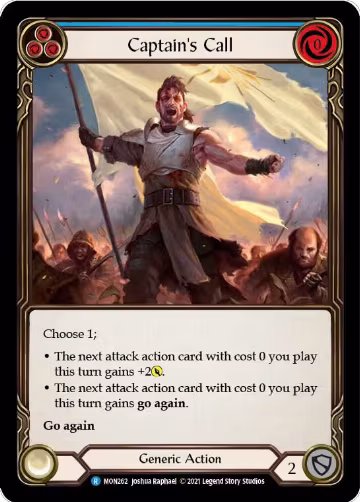 Captain's Call (Blue) (MON262), Monarch — Flesh & Blood card price