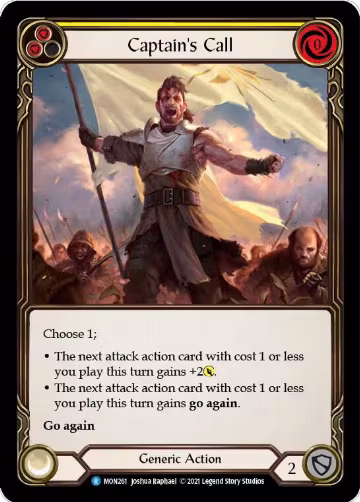 Captain's Call (Yellow) (MON261), Monarch — Flesh & Blood card price