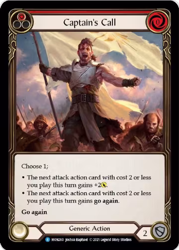 Captain's Call (Red) (MON260), Monarch — Flesh & Blood card price
