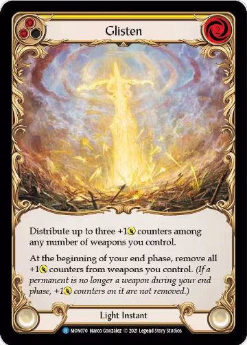 Glisten (Yellow) (MON070), Monarch — Flesh & Blood card price