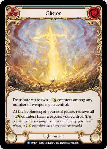 Glisten (Blue) (MON071), Monarch — Flesh & Blood card price