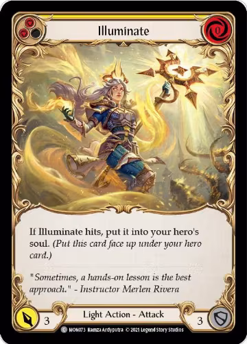 Illuminate (Yellow) (MON073), Monarch — Flesh & Blood card price